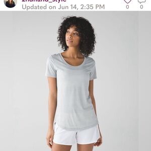 Lululemon Athletica Gray Fitted Short Sleeve Tee
